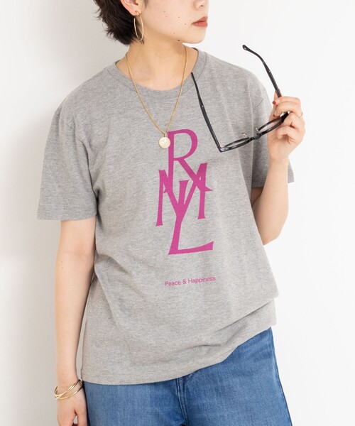 tシャツ RML フロッキープリントTシャツ レディース