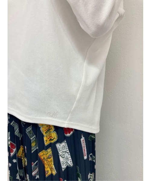 BEARDSLEY ビアズリー　ラウンドヘムＴ　半袖カットソー ホワイト BEARDSLEY tシャツ ラウンドヘムプルオーバー レディース