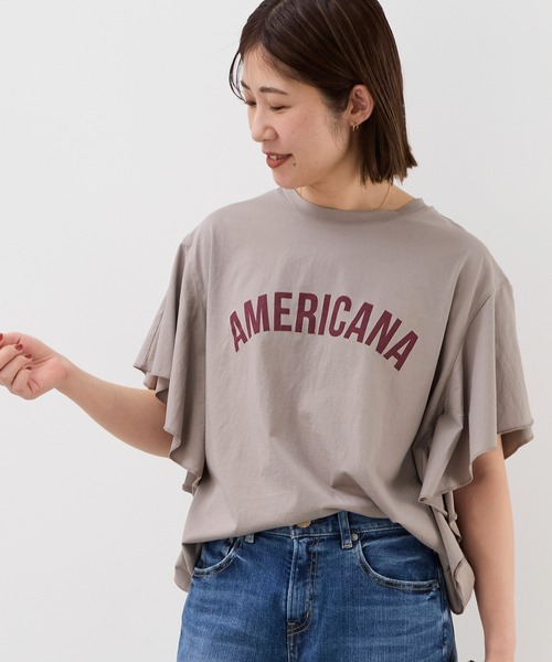 AMERICANAアメリカーナ　frill tee　フリル ロゴTシャツ 楽天市場】【1点10% 2点15%off】【SALE/30%off】MICA&DEAL マイカ