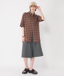 ワイドパンツ ハーフパンツ スラックス パンツ...の詳細画像4