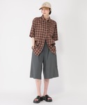 ワイドパンツ ハーフパンツ スラックス パンツ...の詳細画像5