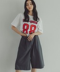 ワイドパンツ ハーフパンツ スラックス パンツ...の詳細画像1