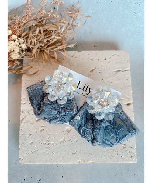 インド刺繍リボンタッセルイヤリング