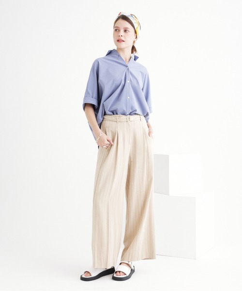 「saloon」 7分袖ブラウス FREE グリーン レディース_画像6