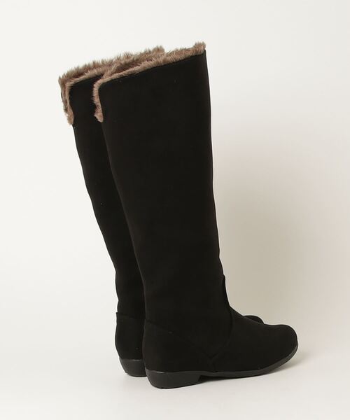 「velikoko ラクチンきれいシューズ」 ロングブーツ S ブラック レディース_画像2