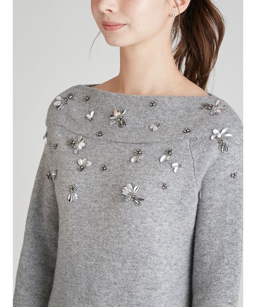 CELFORD セルフォード　ペタルビジューニットワンピース ペタルビジューニットワンピース(デイリーワンピース)｜DRESS（ドレス