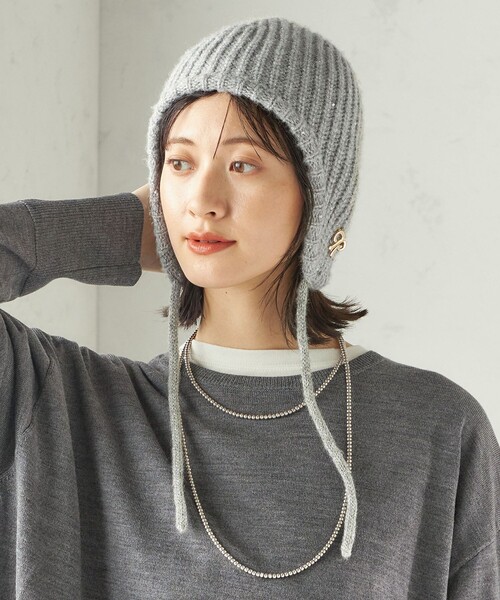 SHIPS（シップス） ニット帽 ニットキャップ perah: ブローチ 付