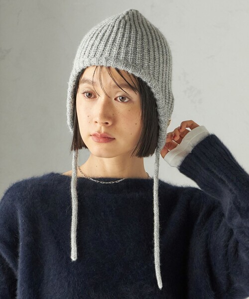 SHIPS（シップス） ニット帽 ニットキャップ perah: ブローチ 付