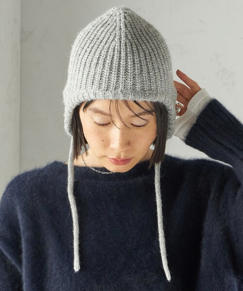 SHIPS（シップス） ニット帽 ニットキャップ perah: ブローチ 付