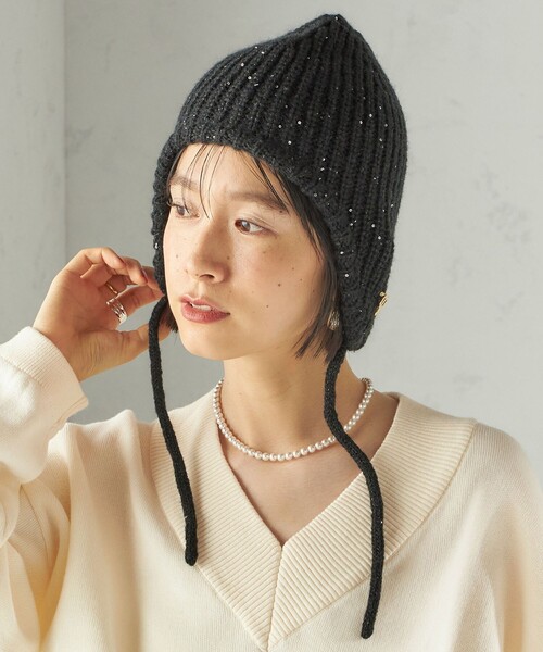 SHIPS（シップス） ニット帽 ニットキャップ perah: ブローチ 付
