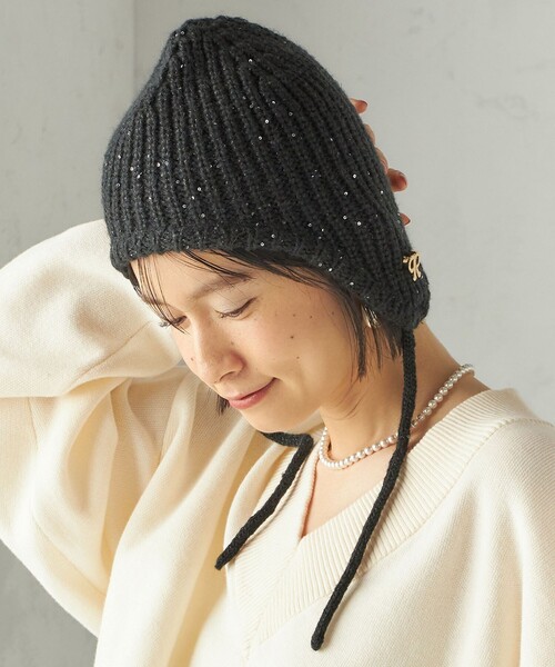 SHIPS（シップス） ニット帽 ニットキャップ perah: ブローチ 付