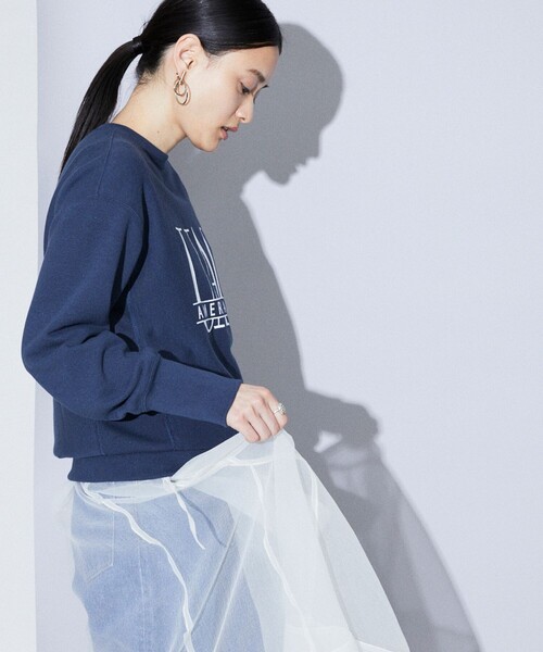 「Firsthand」 スウェットカットソー「AMERICANAコラボ」 M グレー レディース_画像8