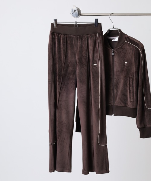 FILA（フィラ） パンツ FILA VEROUR BOTTOM ジップアップ ベロアロング