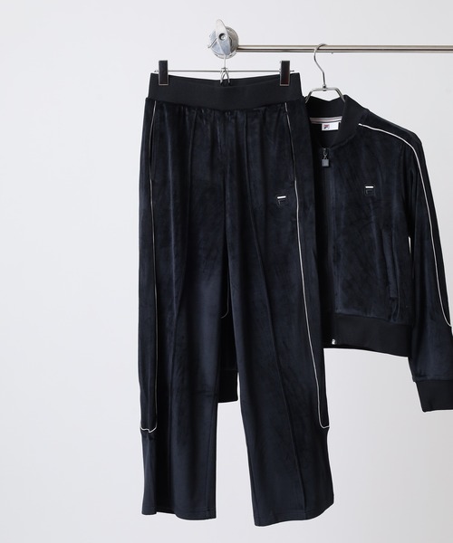 FILA（フィラ） パンツ FILA VEROUR BOTTOM ジップアップ ベロアロング