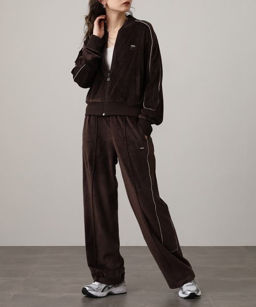 FILA（フィラ） パンツ FILA VEROUR BOTTOM ジップアップ ベロアロング