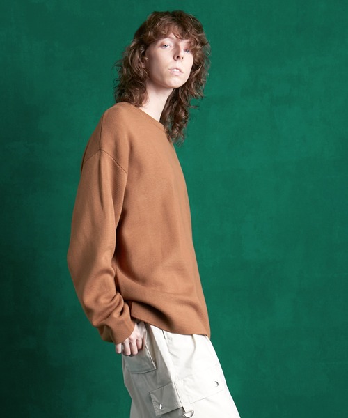 「ENDER PRODUCTS」 長袖ニット L ライトベージュ メンズ_画像2