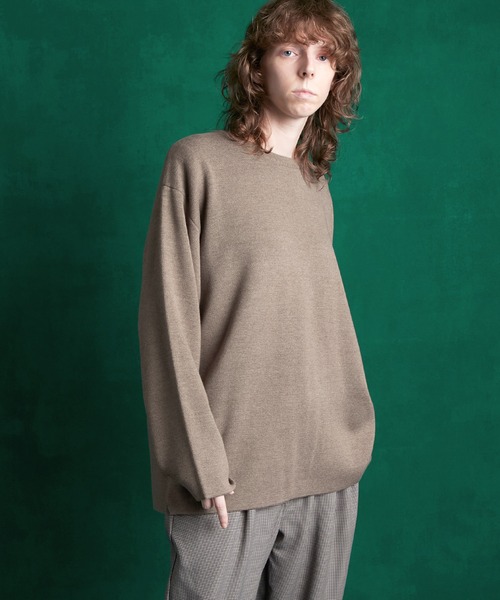 「ENDER PRODUCTS」 長袖ニット L ライトベージュ メンズ_画像4