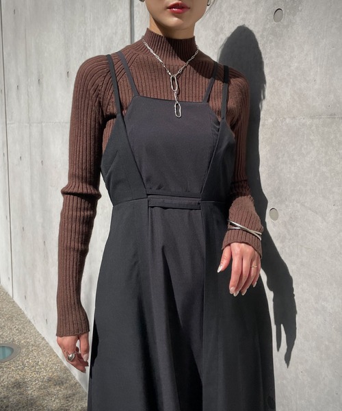 「&g'aime」 キャミソールワンピース FREE ブラック レディース_画像2