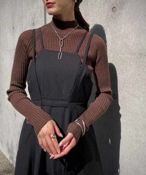 「&g'aime」 キャミソールワンピース FREE ブラック レディース_画像3