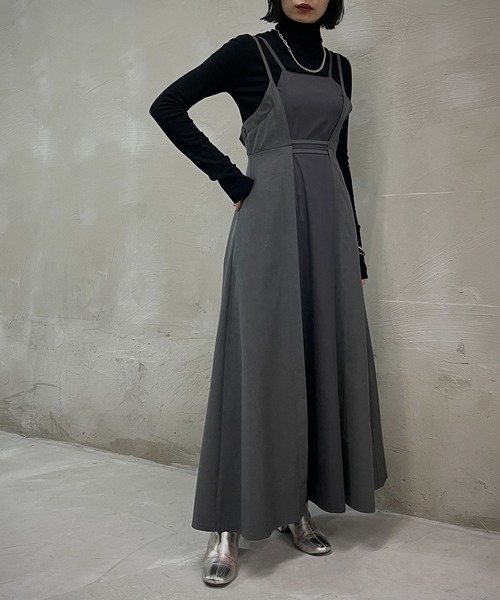 「&g'aime」 キャミソールワンピース FREE ブラック レディース_画像4