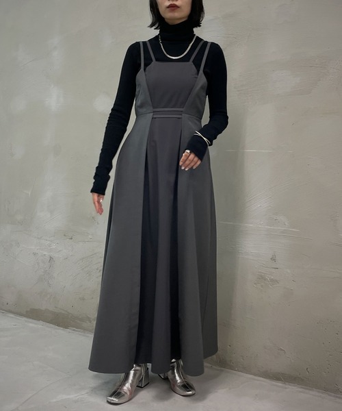 「&g'aime」 キャミソールワンピース FREE ブラック レディース_画像5