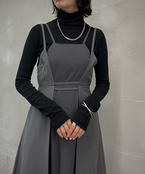 「&g'aime」 キャミソールワンピース FREE ブラック レディース_画像9