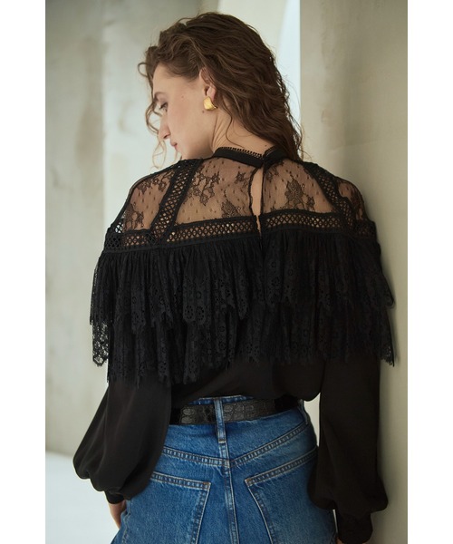 Estella.K ブラウス シャツ Oliviela Lace Blouse レースブレード 