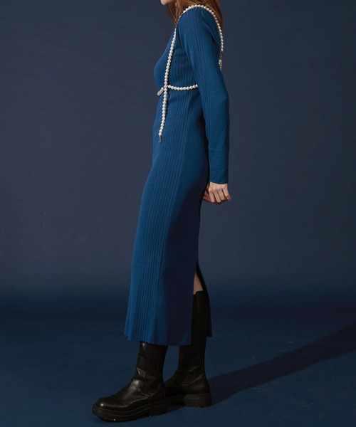 Ezick ニットワンピース FREE ブルー レディース : ZOZOTOWN Yahoo!店