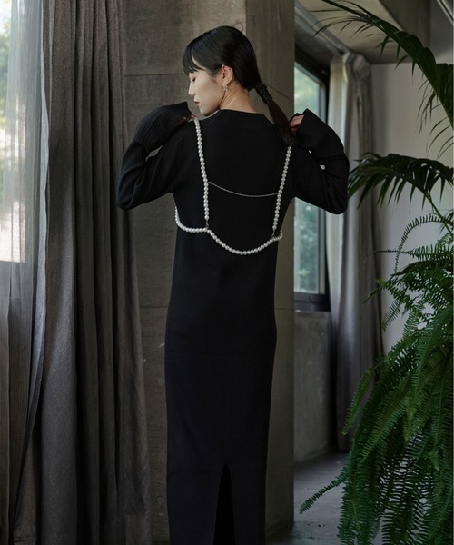 新品✨】特価✨】romile プリーツニットワンピース　ネイビー 楽天市場】ニット ワンピース レディース 送料無料 2色 ロング丈