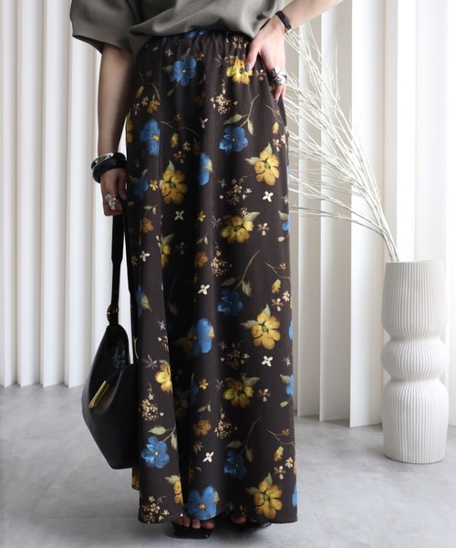 YENNA スカート 「 YENNA 2026 SS 新作 」フラワーフレアロング