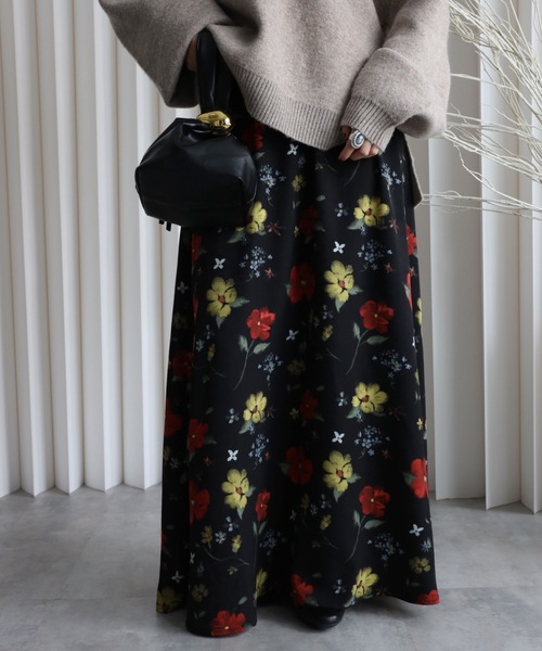 YENNA スカート 「 YENNA 2026 SS 新作 」フラワーフレアロング