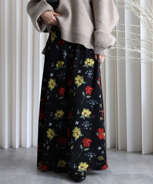 YENNA スカート 「 YENNA 2026 SS 新作 」フラワーフレアロング