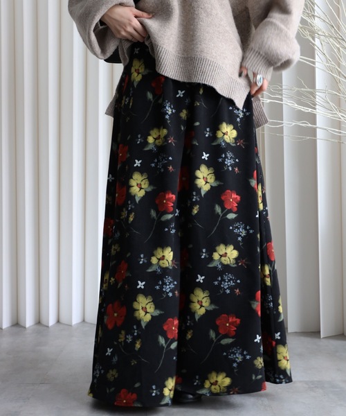 YENNA スカート 「 YENNA 2026 SS 新作 」フラワーフレアロング