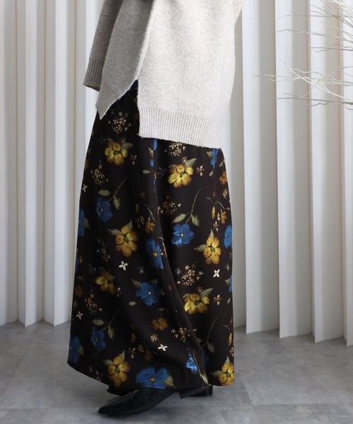YENNA スカート 「 YENNA 2026 SS 新作 」フラワーフレアロング