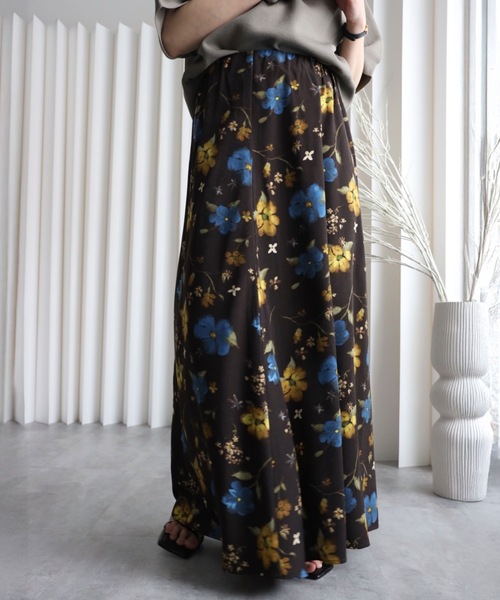 YENNA スカート 「 YENNA 2026 SS 新作 」フラワーフレアロング
