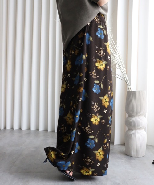 YENNA スカート 「 YENNA 2026 SS 新作 」フラワーフレアロング