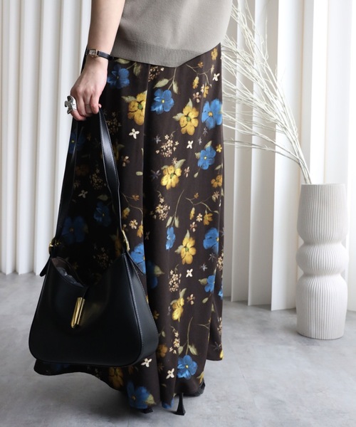YENNA スカート 「 YENNA 2026 SS 新作 」フラワーフレアロング