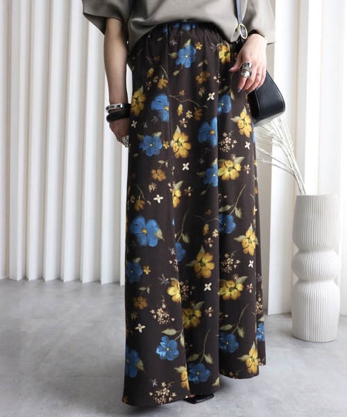 YENNA スカート 「 YENNA 2026 SS 新作 」フラワーフレアロング