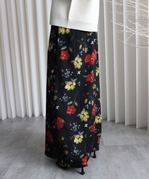 YENNA スカート 「 YENNA 2026 SS 新作 」フラワーフレアロング
