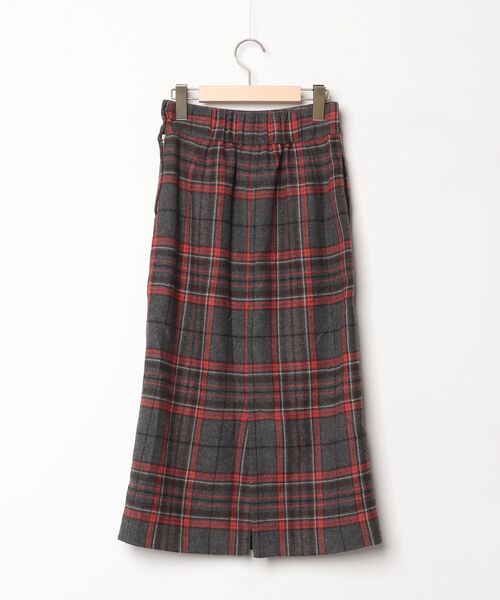 「GLOBAL WORK」 チェック柄スカート M グレー レディース_画像2