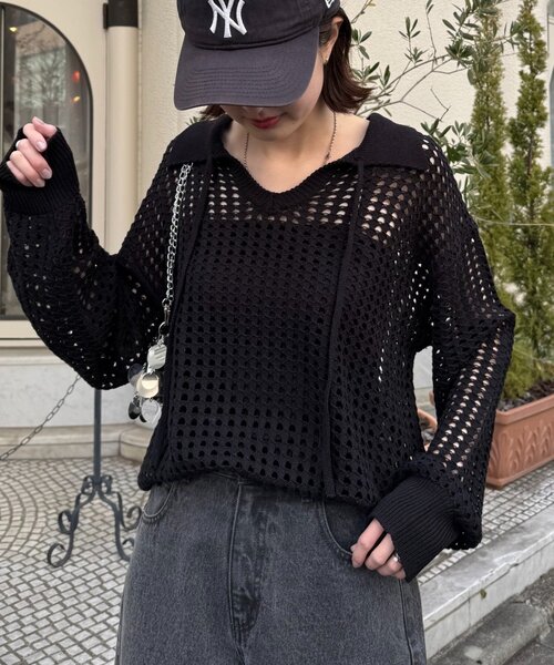「CIAOPANIC TYPY」 長袖ニット ONE SIZE オフホワイト レディース_画像6