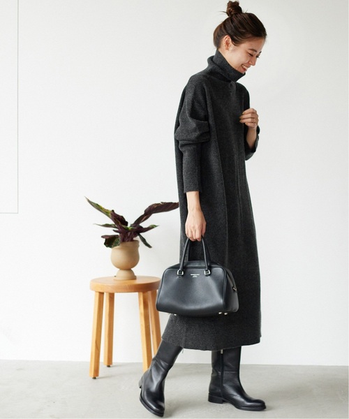 「JOURNAL STANDARD relume」 ニットワンピース FREE チャコールグレー レディース_画像8