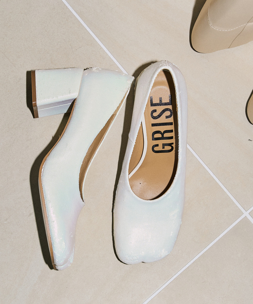 未使用!完売品★LE TALON GRISE 4cmレザーBRAIDEDパンプス Le Talon GRISE（ル タロン グリーズ） パンプス GRISE6.5cmレザー