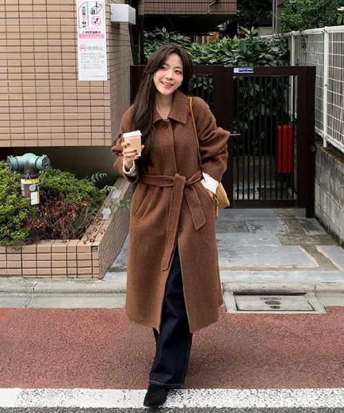 UNIVERSAL LANGUAGE ベージュチェスターコート シングルブレスト UNIVERSAL LANGUAGE ベージュチェスターコート シングルブレスト