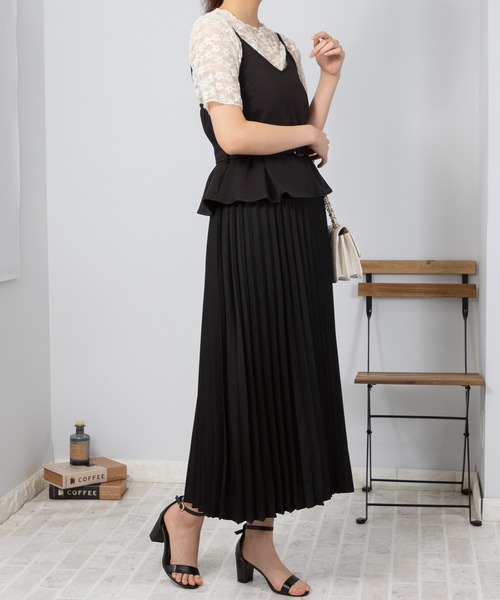 「pumpkin port」 キャミソールワンピース MEDIUM ブラック レディース_画像5