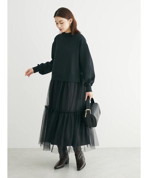 「Sugar spoon」 ドッキングワンピース FREE ブラック レディース_画像3