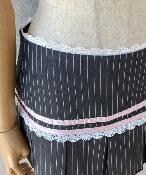 「meJane」 プリーツスカート S チャコールグレー レディース_画像7