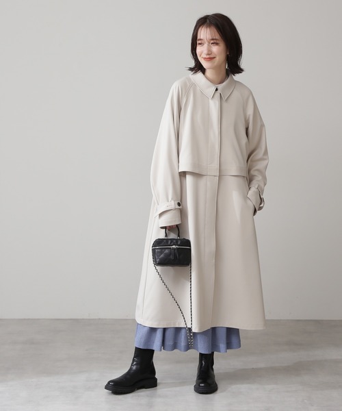 「N.(N. Natural Beauty Basic)」 ステンカラーコート MEDIUM ベージュ レディース_画像8