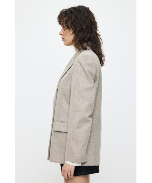 【完売品】26年SS新作moussy DOUBLE BREASTED ジャケット MOUSSY（マウジー） ジャケット テーラードジャケット 入学式 「26年SS