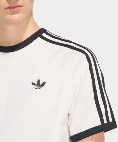 アディダス ヘンリーネック半袖シャツ M 白 ポリエステル スポーツ 応援 観戦 adidas（アディダス） ヘンリーネック adidas tシャツ メンズ